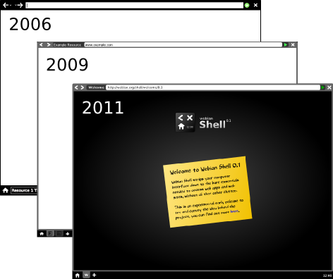 Webian screenshots since 2006